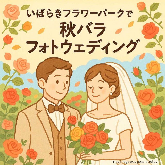 いばらきフラワーパークで叶う！秋バラフォトウェディング