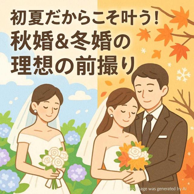 初夏だからこそ叶う！秋婚＆冬婚の理想の前撮り