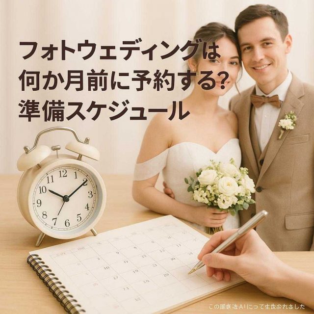 フォトウェディングは何か月前に予約する？準備スケジュール