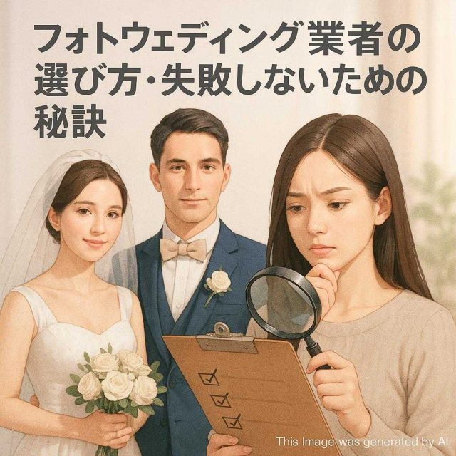 フォトウェディング業者の選び方・失敗しないための秘訣