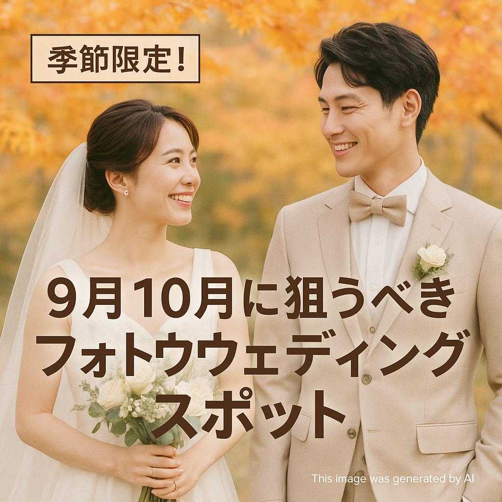 季節限定!9月10月に狙うべきフォトウェディングスポット