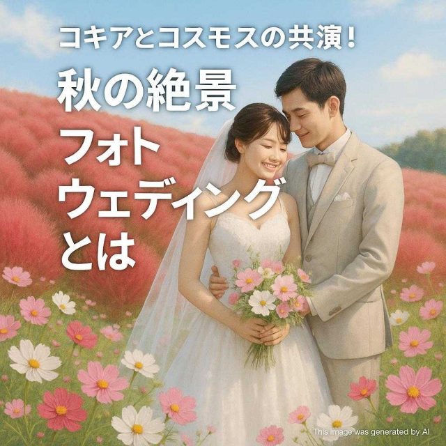 コキアとコスモスの共演！秋の絶景フォトウェディングとは