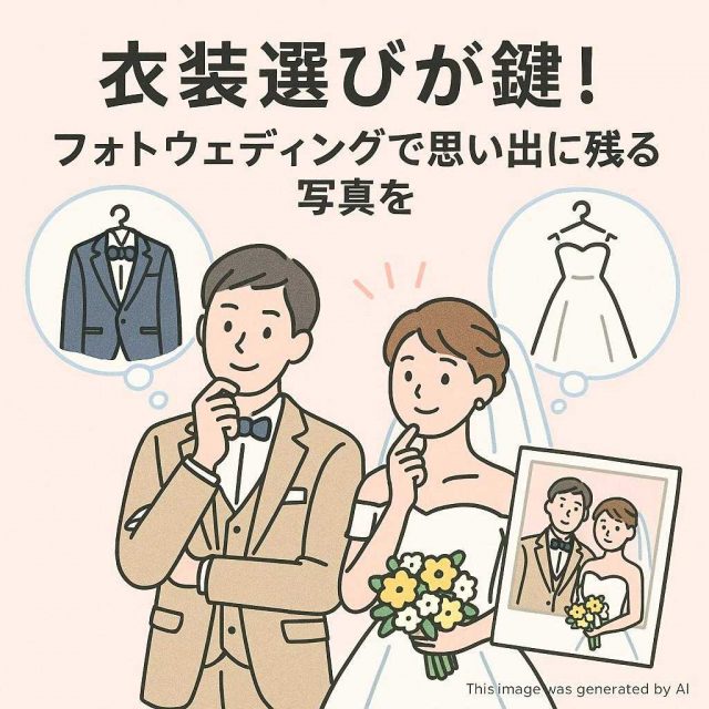 衣装選びが鍵！フォトウェディングで思い出に残る写真を