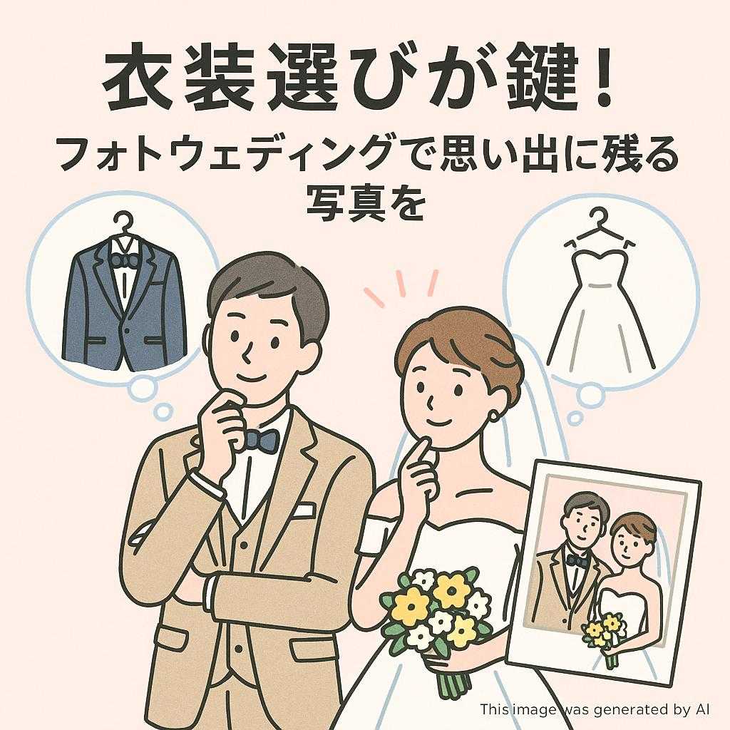 衣装選びが鍵！フォトウェディングで思い出に残る写真を