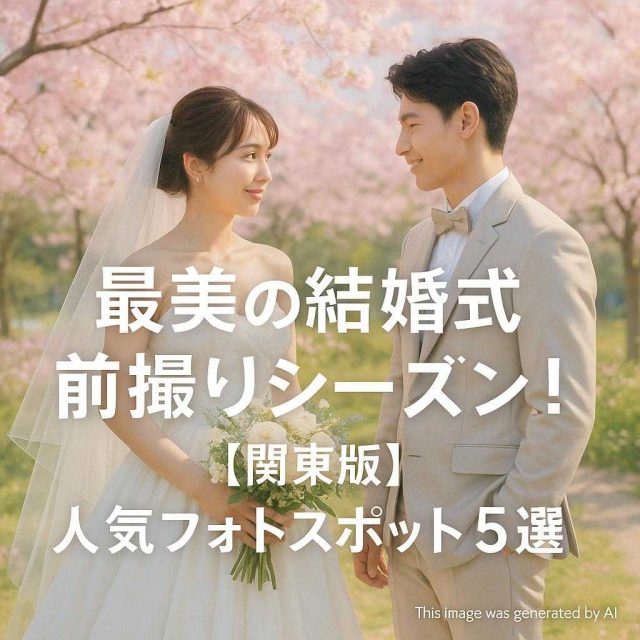 最美の結婚式前撮りシーズン！【関東版】人気フォトスポット5選